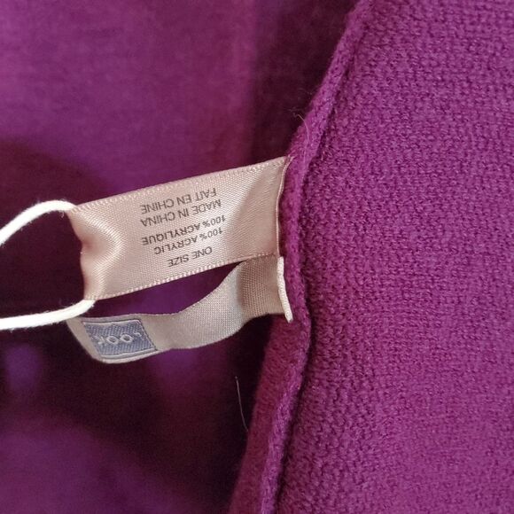 Look NWT Eggplant Shawl Vest Wrap Tunic Cloak Covering - One Sized - Picture 3 of 7